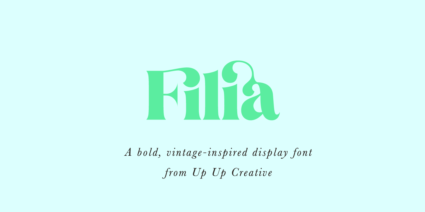 Пример шрифта Filia